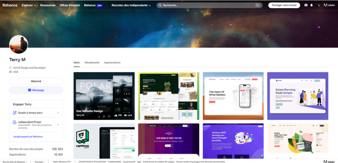 Page de terry m sur Behance